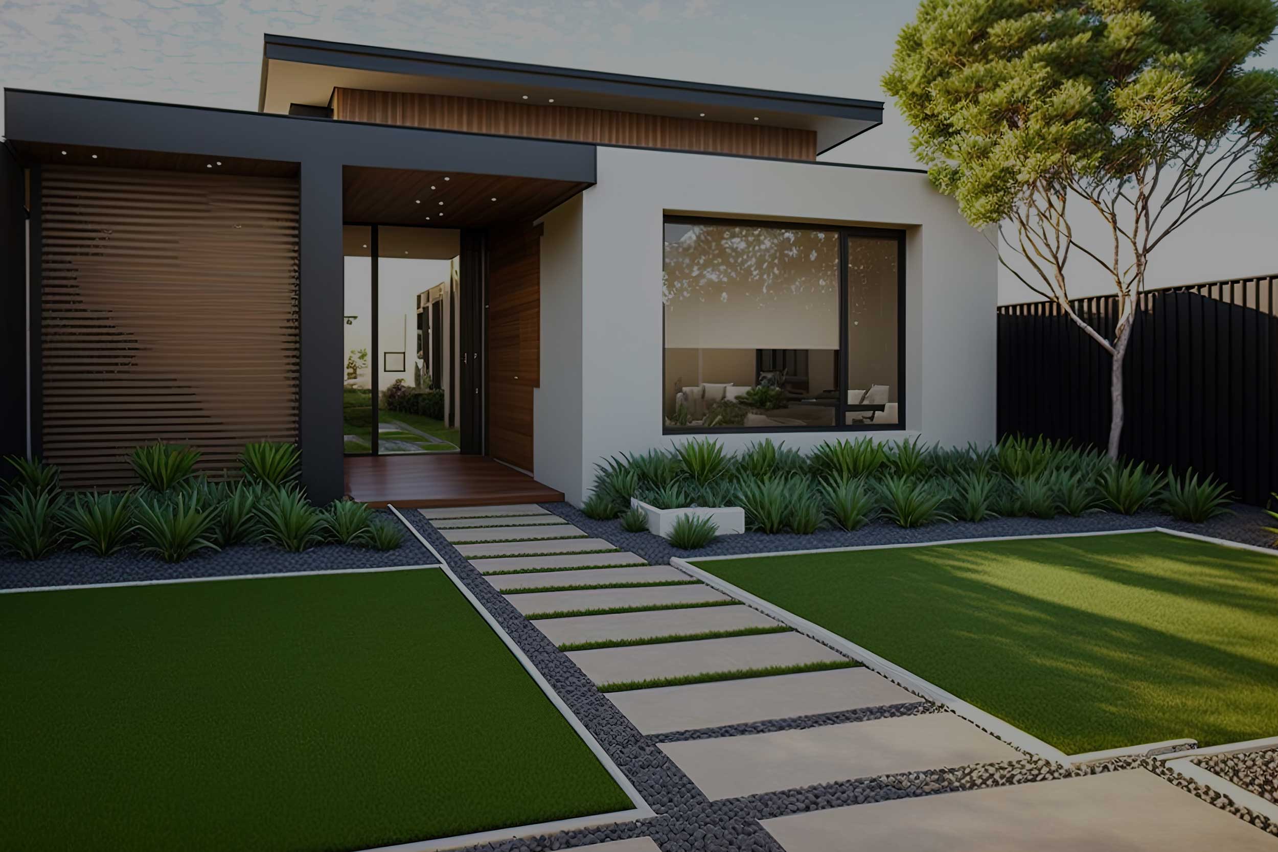 Beautiful home with artificial turf