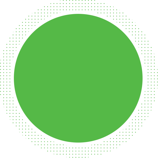 Green circle with transparent background.
